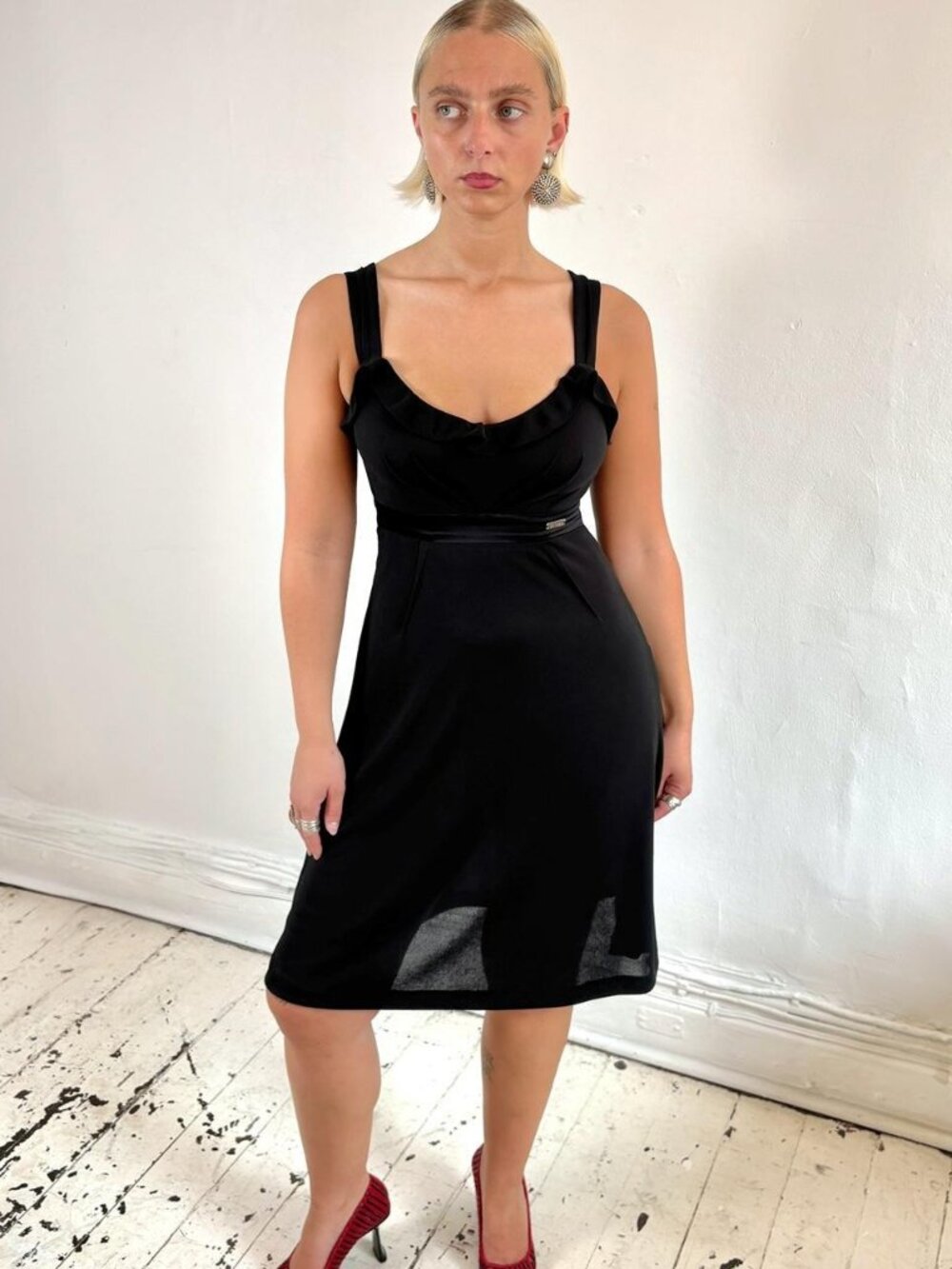 1990s Galliano Midi Satin Dress